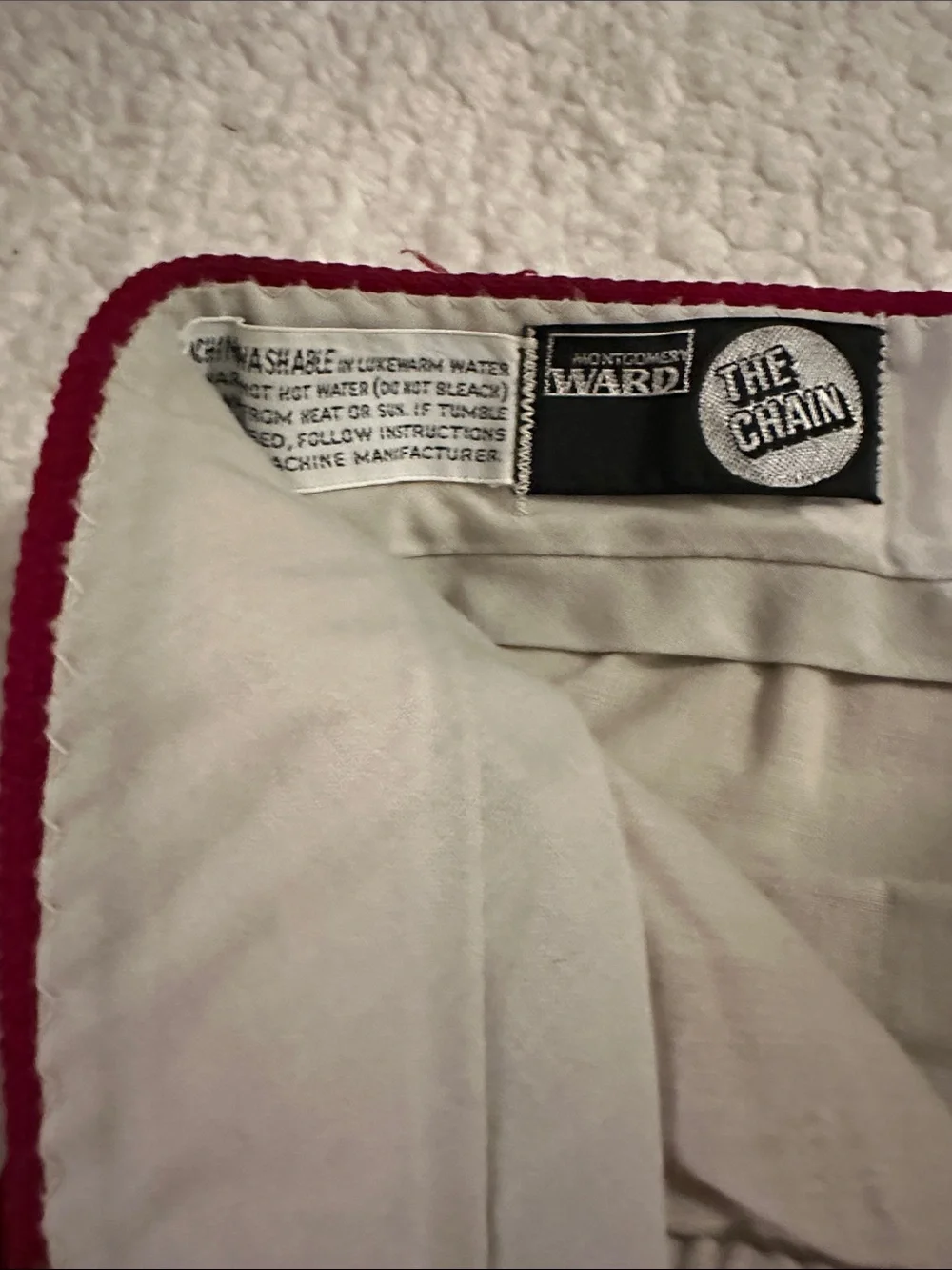 Vintage Montgomery Ward Red Flared Pants